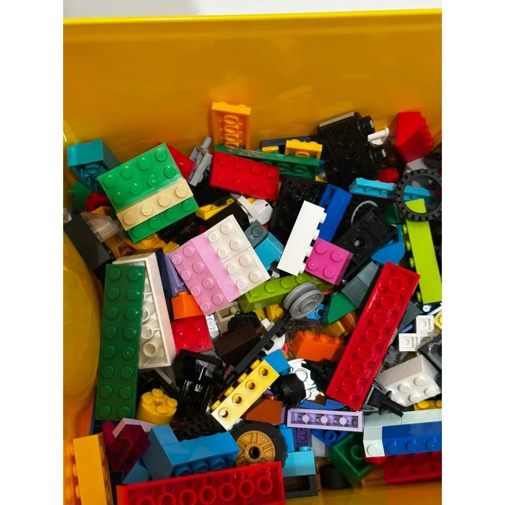 LEGO Bulk Bricks and Pieces Mixed Lot with Wheels and Sealed Bag Multi-Color